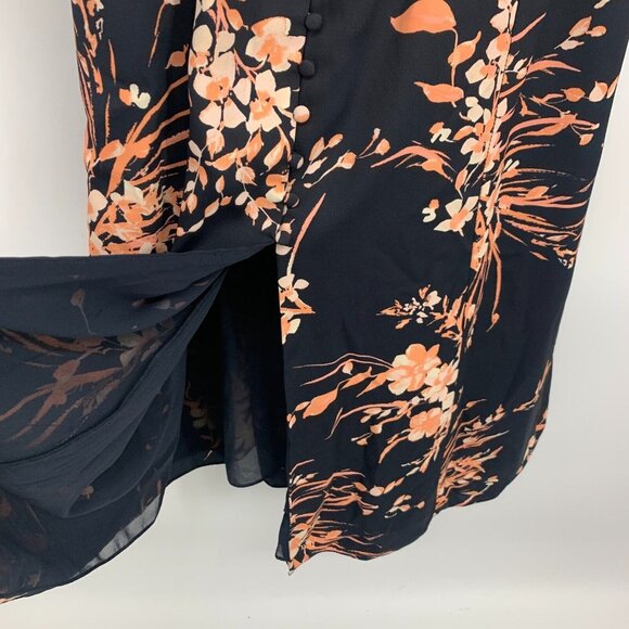 Joie Almona Dress Maxi Black Floral Print Sleeveless Button NWT - Picture 9 of 15